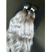 Extensii Cheratina Russian Hair Ombre #1B/Light Grey